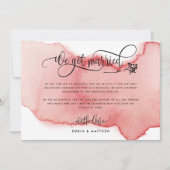 ブッシュ、結婚しました 結婚のお知らせ、内緒の結婚発表 招待状 (正面)