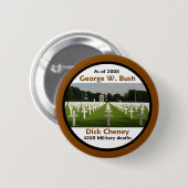 ブッシュCheneyはボタンを殺しました 缶バッジ (正面&裏面)
