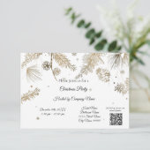 ブッシーエレガントンクリスマスパーティの招待状 招待状 (スタンド正面)