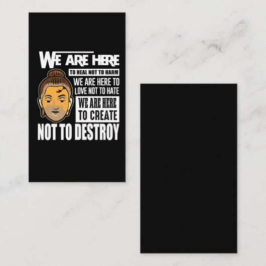 ブッダことわざの自由仏教の平和 名刺 (正面/裏面)