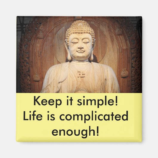 ブッダと引用文 マグネット (正面)