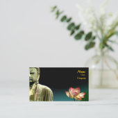 ブッダと蓮の名刺、ホリスティック治療師 名刺 (スタンド正面)