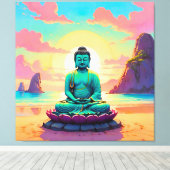 ブッダの夕焼け反射 キャンバスプリント (インサイチュ (ウッドフロア))