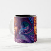 ブッダの夢 – - Two-Toneコーヒーマグ ツートーンマグカップ (正面左)