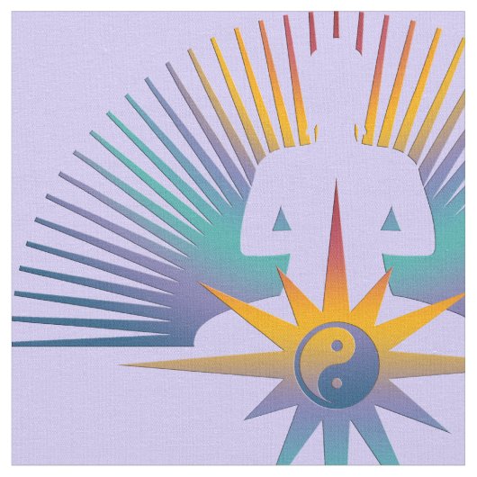 ブッダの太陽と星+あなたの背景とアイディア ファブリック (クローズアップ)