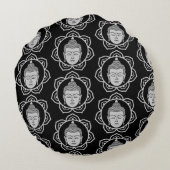 ブッダの家と生活 ラウンドクッション (裏面)