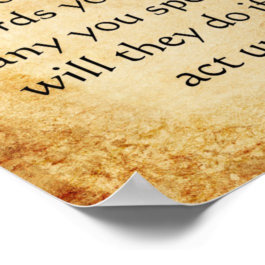 ブッダの感動的引用文 ポスター (角)