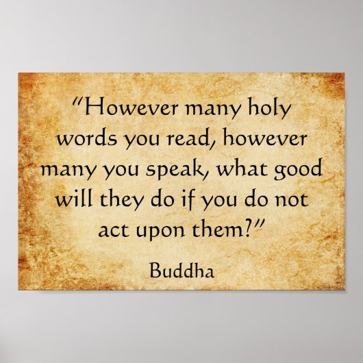 ブッダの感動的引用文 ポスター (正面)
