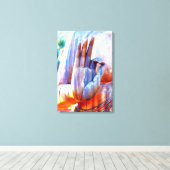 ブッダの手A-Okムドラ キャンバスプリント (インサイチュ (ウッドフロア))