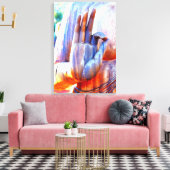 ブッダの手A-Okムドラ キャンバスプリント (インサイチュ (リビング))