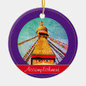 ブッダの目と達成 – Boudhanath Stopa セラミックオーナメント (正面)