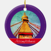 ブッダの目と達成 – Boudhanath Stopa セラミックオーナメント (裏面)