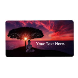 ブッダの赤い夕べ空 ラベル