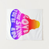 ブッダカラフル愛 タペストリー (正面(横))