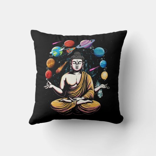 ブッダジャグリング宇宙惑星禅ヨガ瞑想 クッション (裏面)