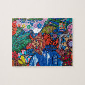 ブッダスピリチュアルブルーニューエイジパ絵画イスフルズ ジグソーパズル (横)