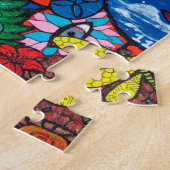 ブッダスピリチュアルブルーニューエイジパ絵画イスフルズ ジグソーパズル (側面)