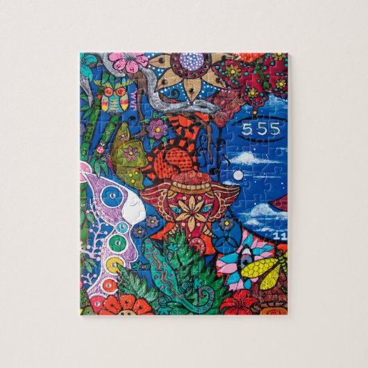 ブッダスピリチュアルブルーニューエイジパ絵画イスフルズ ジグソーパズル (縦)