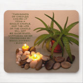 ブッダテンプレート引用文スチルライフ写真 マウスパッド (正面)