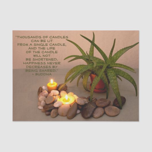 ブッダテンプレート引用文スチルライフ写真 薄葉紙 (正面)