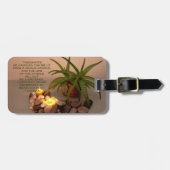 ブッダテンプレート引用文静物写真 ラゲッジタグ (正面横)