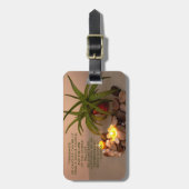 ブッダテンプレート引用文静物写真 ラゲッジタグ (正面縦)