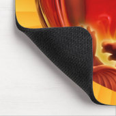 ブッダハート |黄色の放射状 マウスパッド (コーナー)