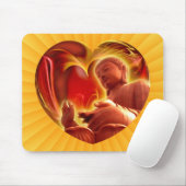 ブッダハート |黄色の放射状 マウスパッド (マウス)