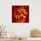 ブッダハート | fire red ポスター (キッチン)