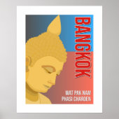 ブッダバンコクワットパクナムファシーチャロンウォールアート ポスター (正面)