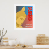 ブッダバンコクワットパクナムファシーチャロンウォールアート ポスター (キッチン)