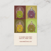 ブッダポップ・アートのアート禅モダンスパリトリートプロファイルカード 名刺 (裏面)