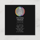 ブッダレインボーチャクラスピリチュアル形而上学的ヨガ スクエア名刺 (裏面)