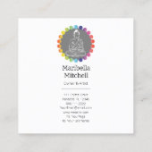 ブッダレインボーチャクラスピリチュアル形而上学的ヨガ スクエア名刺 (裏面)