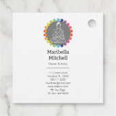 ブッダレインボーチャクラスピリチュアル形而上学的ヨガ フェイバータグ (裏面)