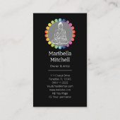 ブッダレインボーチャクラスピリチュアル形而上学的ヨガ 名刺 (裏面)