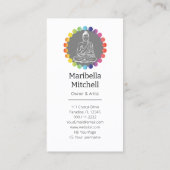 ブッダレインボーチャクラスピリチュアル形而上学的ヨガ 名刺 (裏面)