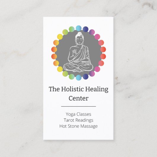 ブッダレインボーチャクラスピリチュアル形而上学的ヨガ 名刺 (正面)