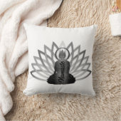 ブッダロータスナマステ装飾用クッション クッション (ブランケット)