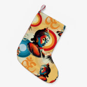 ブッダロードレトロポップ・アートのアートポートレート スモールクリスマスストッキング (正面 (吊り時))