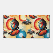 ブッダロードレトロポップ・アートのアートポートレート デスクマット (正面)