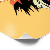 ブッダロードレトロポップ・アートのアートポートレート ポスター (コーナー)