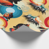 ブッダロードレトロポップ・アートのアートポートレート ラッピングペーパー (角)