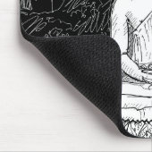 ブッダワットフーテンプルバンコクタイB&W マウスパッド (コーナー)