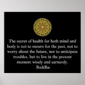 ブッダ健康感動的引用文 ポスター (正面)