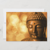 ブッダ像《写真》ぼけ味ライト汎用パーティー 招待状 (裏面)