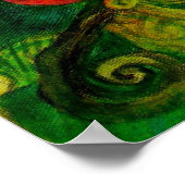 ブッダ女神グリーンタラ美しいアートポスター ポスター (角)