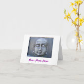 ブッダ平和カード カード (黄色い花)