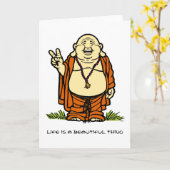 ブッダ平和カード カード (黄色い花)