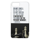 ブッダ引用文とチェスゲーム白黒 Case-Mate iPhoneケース (裏面)